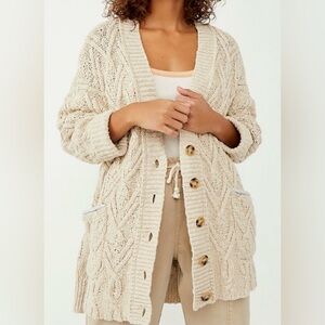 Free People Montana Cable Knit Cardigan